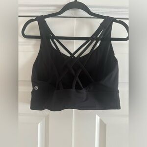 Lululemon Black Energy Longline Bra size 12